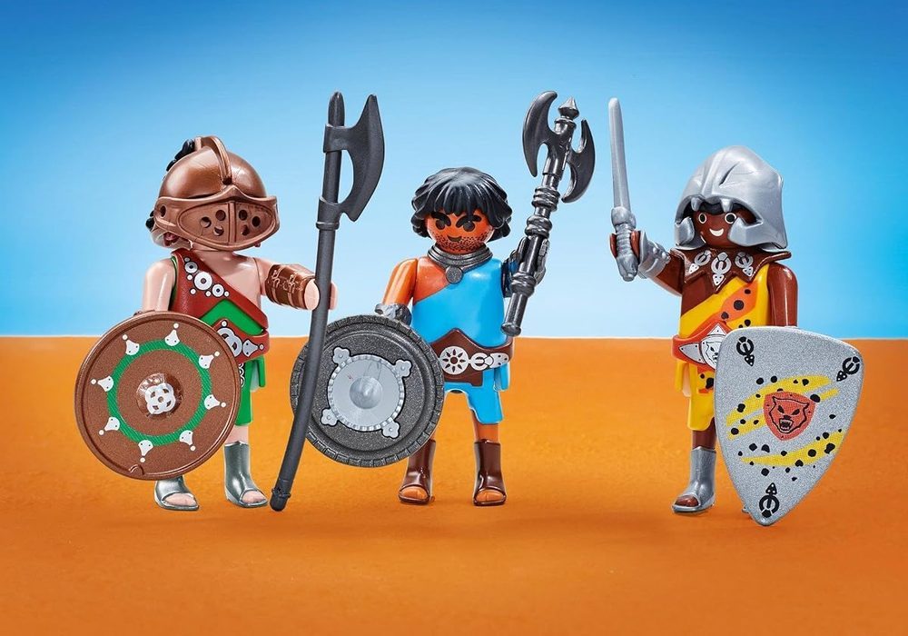 Playmobil 6590 – Romanos – Los 3 Gladiadores – Embalaje de plástico, sin Caja
