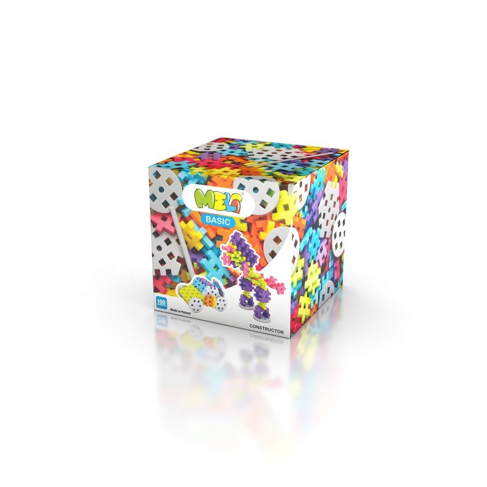 MELI- Basic Constructor 100pcs Juegos de construcción, Multicolor (50033)