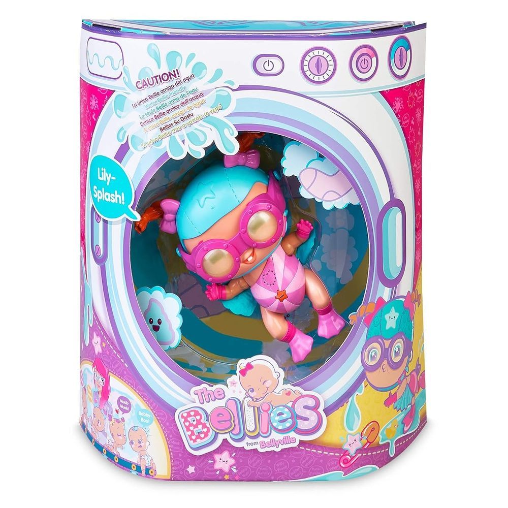 The Bellies - Lily-Splash! Bellie acuatico,le Gusta el Agua, muñeca Interactivo para niñas y niños a Partir de 3 años(Famosa 700016275)