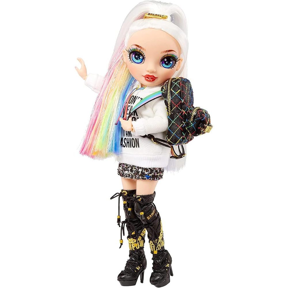 RAINBOW HIGH Junior High - Amaya Raine - Muñeca de Moda de 23cm con Ropa y Accesorios - Incluye Mochila de Tela «Abre y Cierra» - para coleccionar - Edad: 6+ años