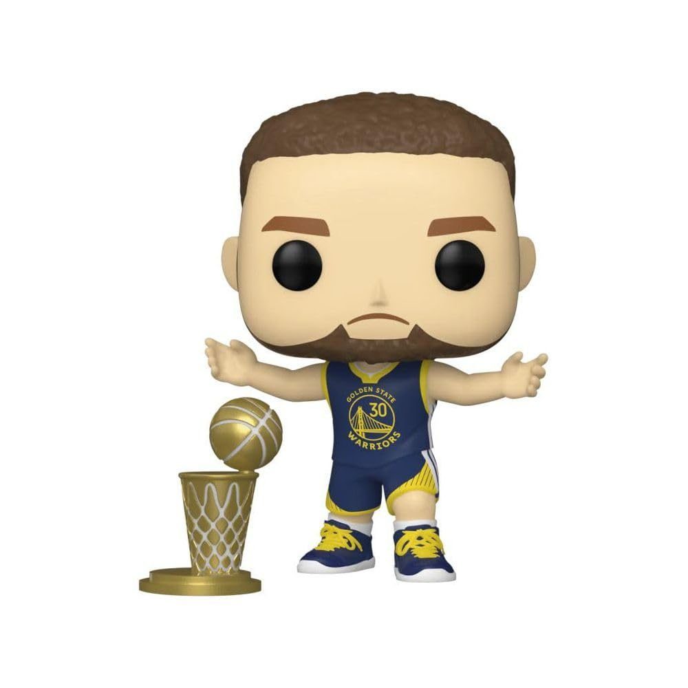 Funko Pop! NBA (Baloncesto): Warriors: Stephen Curry con trofeo (exclusivo de Fugitive Toys)