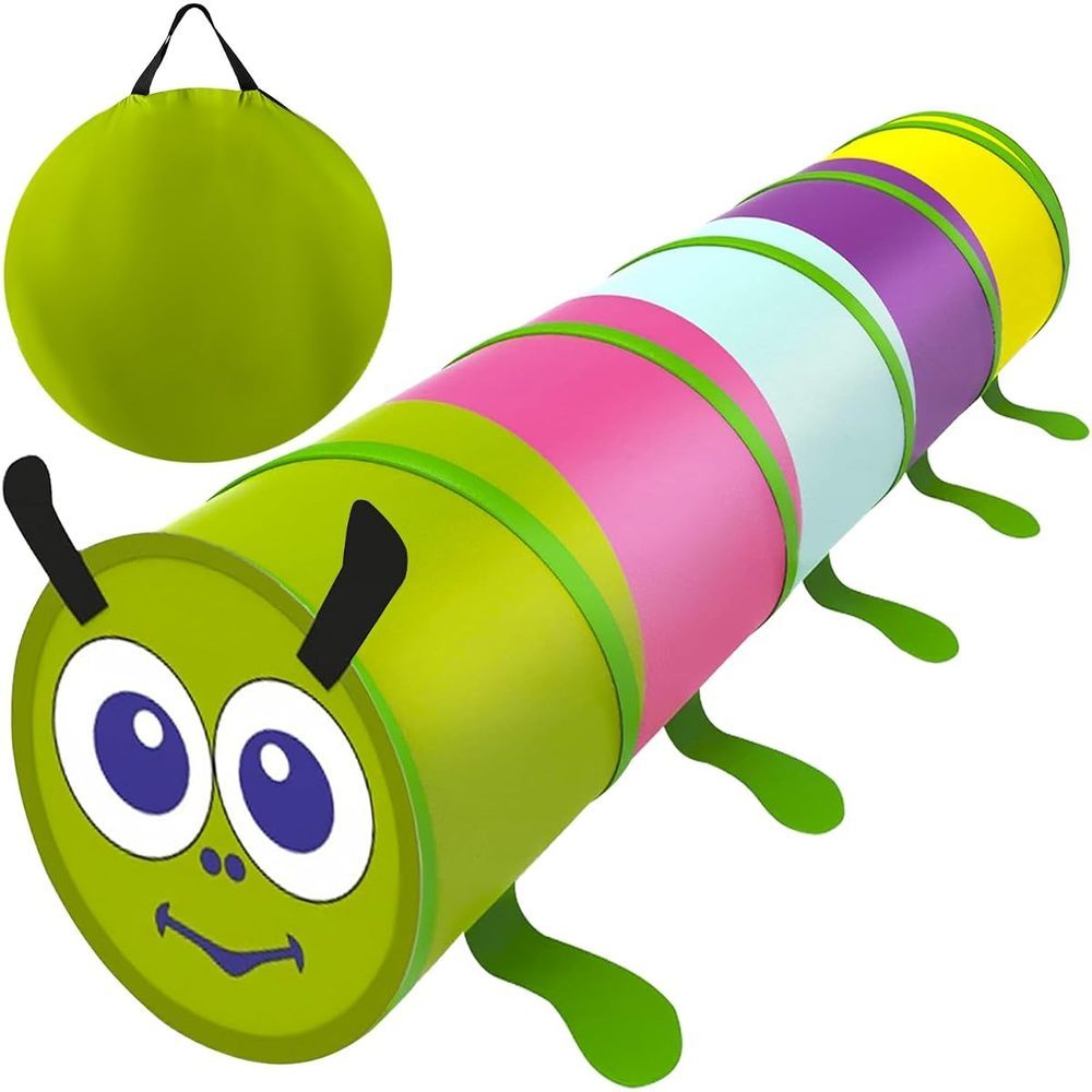 Túnel de juego Pup-Up 46 x 165 cm multicolor ciempiés para niños pequeños 23926