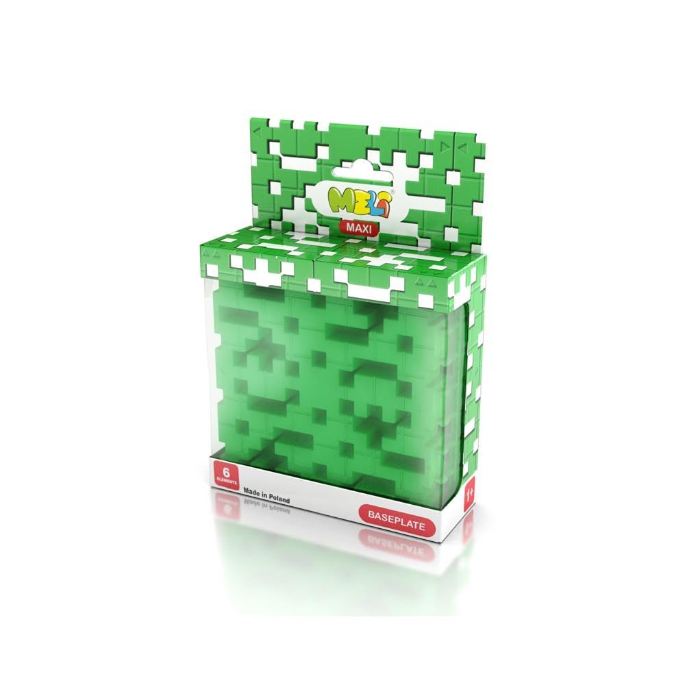 Meli Maxi Placa Base Verde | 14 × 14 cm Placa de construcción | Compatible con Maxi Bloques de construcción construcciones Creativas | Estable y Duradera para pequeños constructores